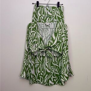 House of Harlow 1960 Matching Set Flare Long Sleeve Crop and Midi Skirt‎ size XS